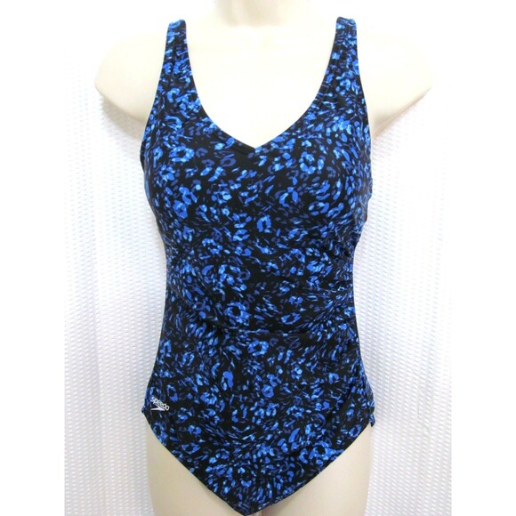 Speedo Size 6 Competition Swimsuit Lined  One Piece Swimwear Print - Picture 1 of 8